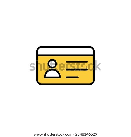 License icon vector for web and mobile app. ID card icon. driver license, staff identification card 