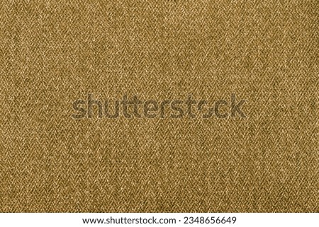 brown color jeans texture, factory fabric on white background close up