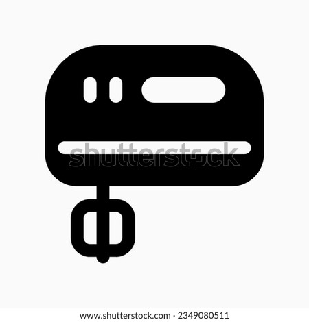 Editable hand mixer vector icon. Bakery, cooking, appliances, kitchenware, food. Part of a big icon set family. Perfect for web and app interfaces, presentations, infographics, etc
