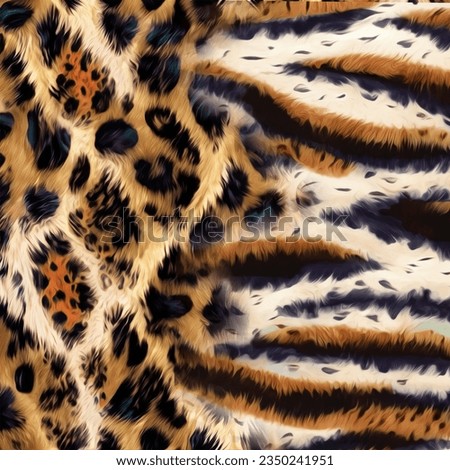 brushed style animal skin pattern design