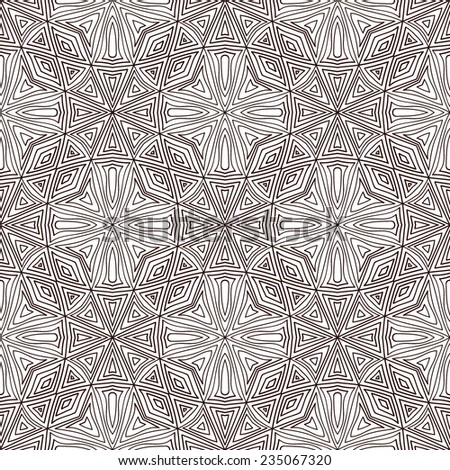 ethnic abstract hand-drawn seamless pattern