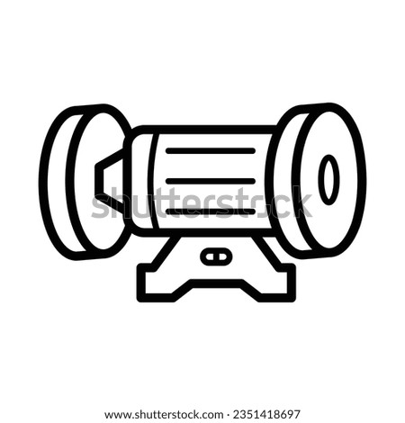 Bench grinder free construction and tools icon vector design illustration