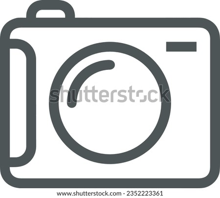 camera photography icon symbol image vector. Illustration of multimedia photographic lens grapich design image. EPS 10