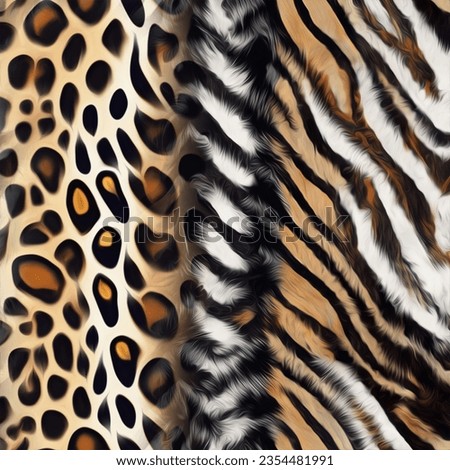 leopard skin and tiger stripes pattern design