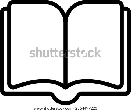 Vector illustration of line icon of an open book. Reading and study.