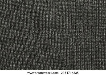Realistic illustration of wool fabric texture and background, abstract black fabric background.