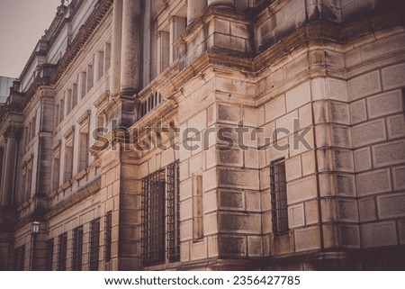 The outer wall of the Bank of Japan (head office)