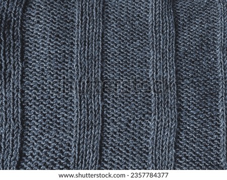 Linen Pattern Knit. Organic Wool Sweater. Weave Jacquard Holiday Background. Knitted Print. Dark Structure Thread. Nordic Winter Print. Detail Decor Cashmere. Macro Pattern Knit.