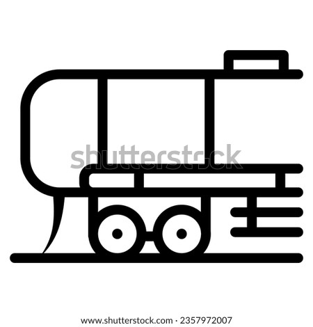 Grounding tanker line icon, Safety engineering concept, Tanker truck sign on white background, Fuel Truck icon in outline style for mobile concept and web design. Vector graphics