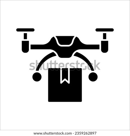 package drone technology future delivery icon vector illustration on white background