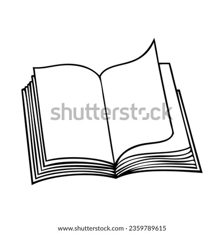 book line vector illustration,isolated on white background,top view