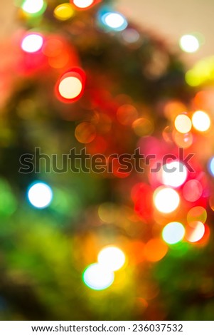 defocused christmas lights background