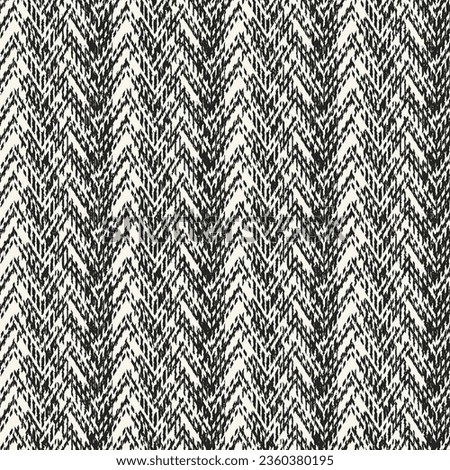 Monochrome Distressed Mesh Textured Herringbone Pattern