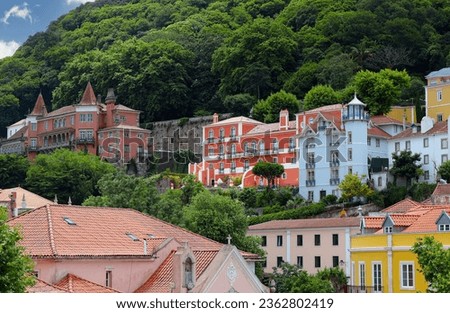 View at Sintra, a famous tourist destination with several historic palaces in Portugal near Lisbon