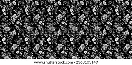 A textile design digital motif Indian luxury ornamental ikat ethnic background black and white Logo and brand new name with flowers set of damask wallpaper gift card frame for women's clothes printed 