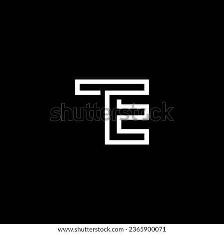 TE or ET abstract outstanding professional business awesome artistic branding company different colors illustration logo