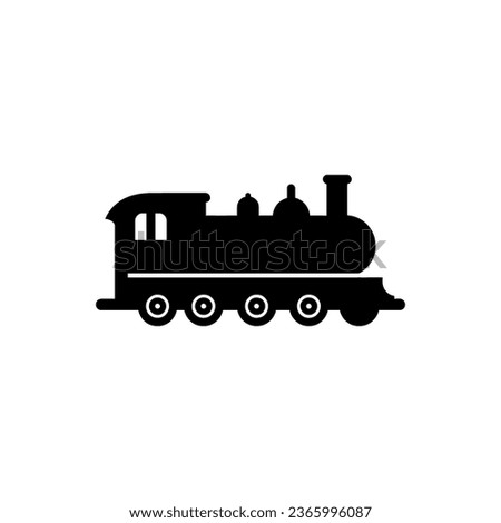 Steam locomotive icon isolated on white background