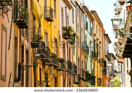 The medieval village of Bosa, with the historic district of Sa Costa, made up of colorful houses that climb the slopes of the Serravalle hill, dominated by the Malaspina castle,