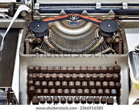 Vintage typewriter with Latin font