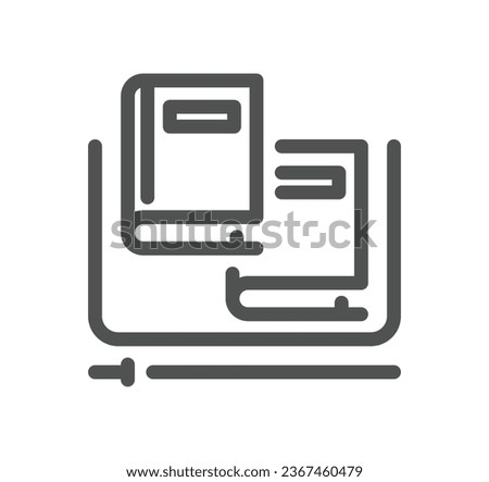 Online education related icon outline and linear vector.