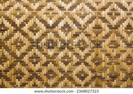 Walls made of woven bamboo for background texture