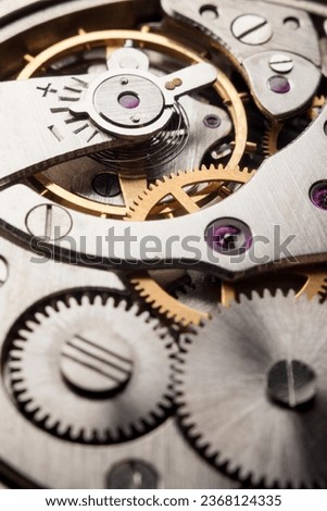 Mechanical watch mechanism macro photography