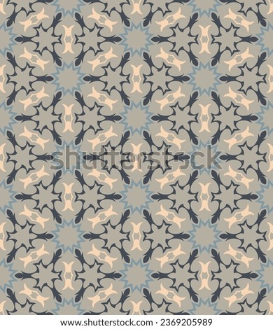 Chic seamless pattern in soft colors. Art forms are grouped and arranged in a specific order. Vector image for print, textile, packaging, interior design and your other projects.