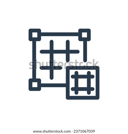Organized Grid System Layouts Vector Icon Illustration