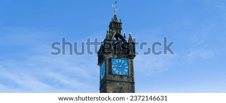 Tolbooth Clock Steeple Tower in Merchant City area of Glasgow