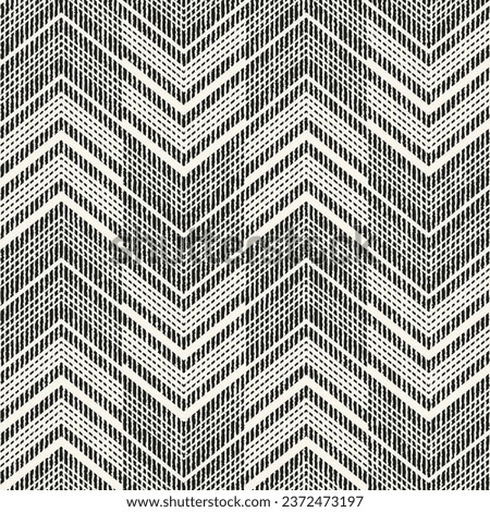 Monochrome Mesh Textured Chevron Pattern