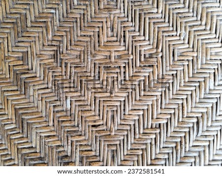 Rattan shaped into a striped pattern
