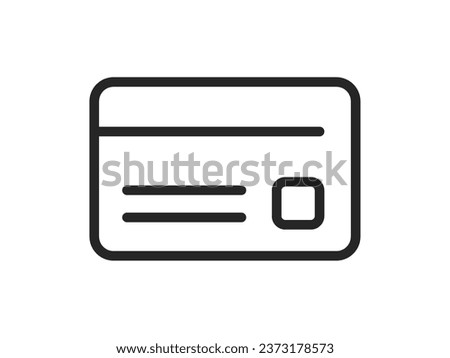 Illustration of credit card icon (line drawing).
