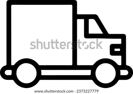 Truck icon, out line vector icon Web icon simple thin line vector icon