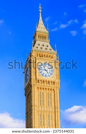 London, England, UK. The Big Ben clock tower.