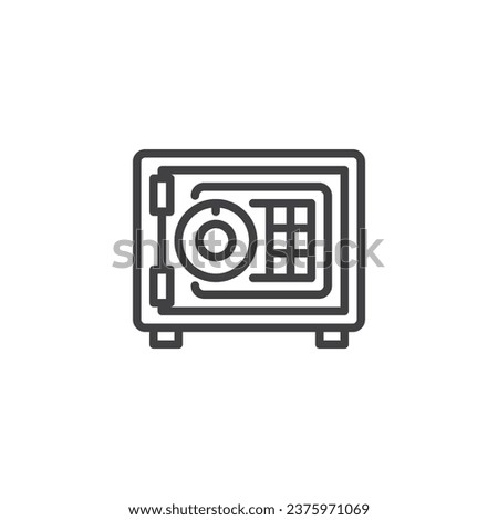 Bank Vault line icon. linear style sign for mobile concept and web design. Bank safe outline vector icon. Symbol, logo illustration. Vector graphics