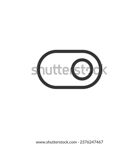 Toggle switch icon isolated on white background. Slider symbol modern, simple, vector, icon for website design, mobile app, ui. Vector Illustration