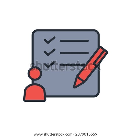 task icon. vector.Editable stroke.linear style sign for use web design,logo.Symbol illustration.