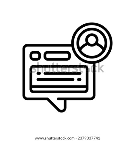 chat line icon. vector icon for your website, mobile, presentation, and logo design.