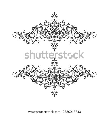 Textile Fabric neck design, pattern traditional, floral necklace embroidery design for fashion clothing design for textile print.