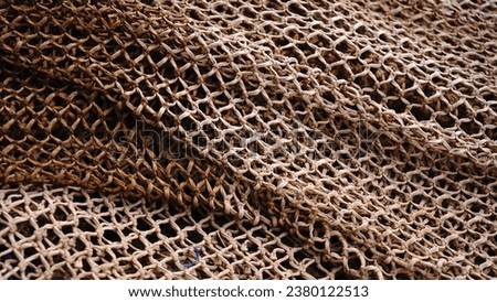 abstract background of fishing net fabric