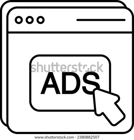 Online Advertisementline icon design style