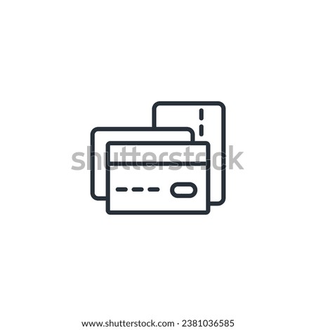 credit card icon. vector.Editable stroke.linear style sign for use web design,logo.Symbol illustration.