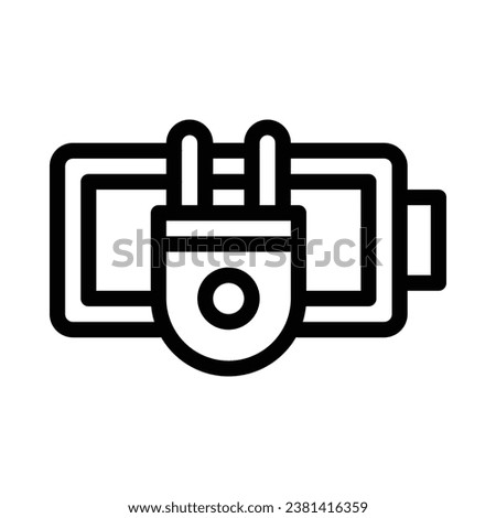 plug in vector icon on white background