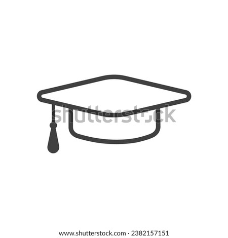 Mortarboard, graduation, knowledge vector icon. educate, education, academic, bachelor, celebration, ceremony, final, diploma, college symbol illustration for web and mobile app on white background