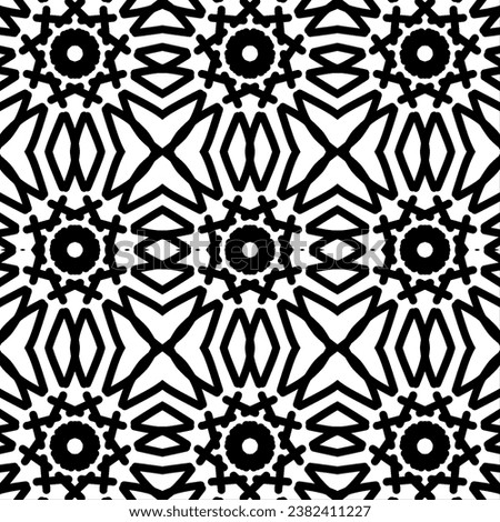 A seamless white and black vector illustration suitable for background, textile fabric and interior decoration design 