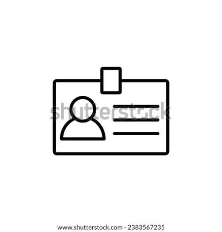 id card icon. line style. Business card icon. Identification card vector