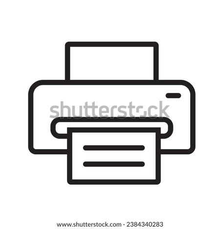 Printer line icon, vector illustration.