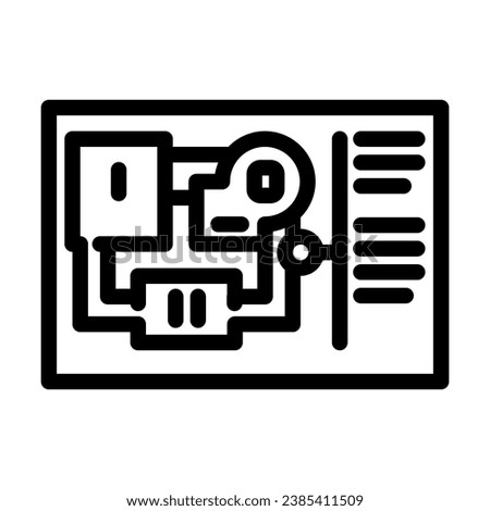 level design game development line icon vector. level design game development sign. isolated contour symbol black illustration