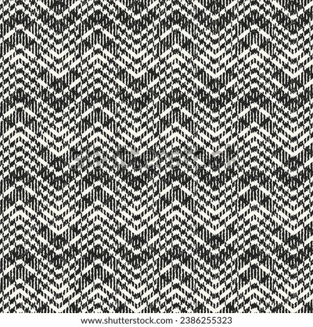 Monochrome Brushed Ornate Geometric Motif Textured Pattern