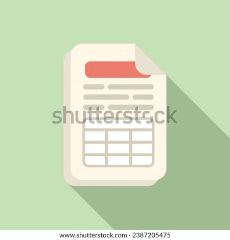 Planner risk finance icon flat vector. Invoice halftone. Discount rate